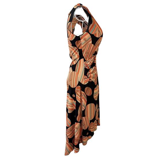 Y2K Geometric Pattern Dress Black and Orange - Size Small - Picture 4 of 6